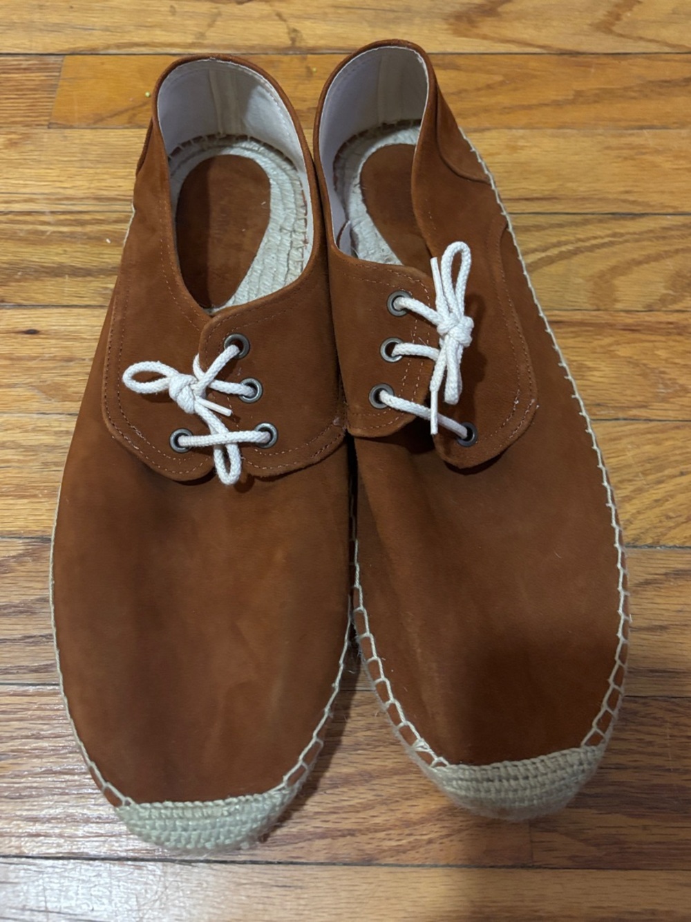 Octobre Men's Brown Suede Lace-Up Espadrille Slip-On